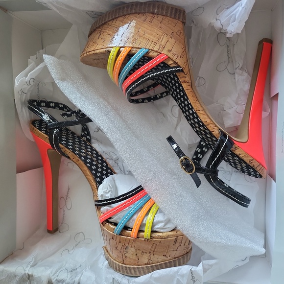 Jessica Simpson Shoes - Jessica Simpson👠.  JS-Skye Florescent Multicolor Patent Leather.